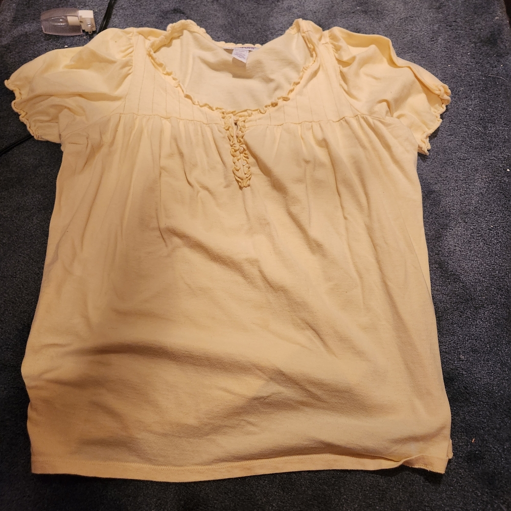 Roaman's Yellow Short Sleeve Top